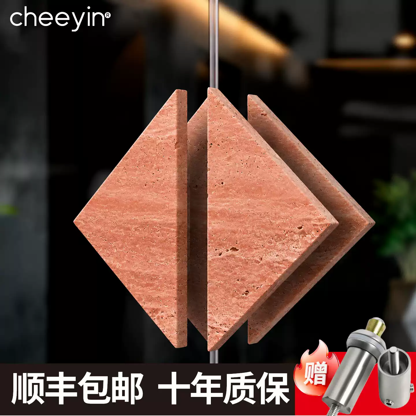 红洞石三角形大门拉手服装店玻璃门把手大理石手柄推拉定制刻字