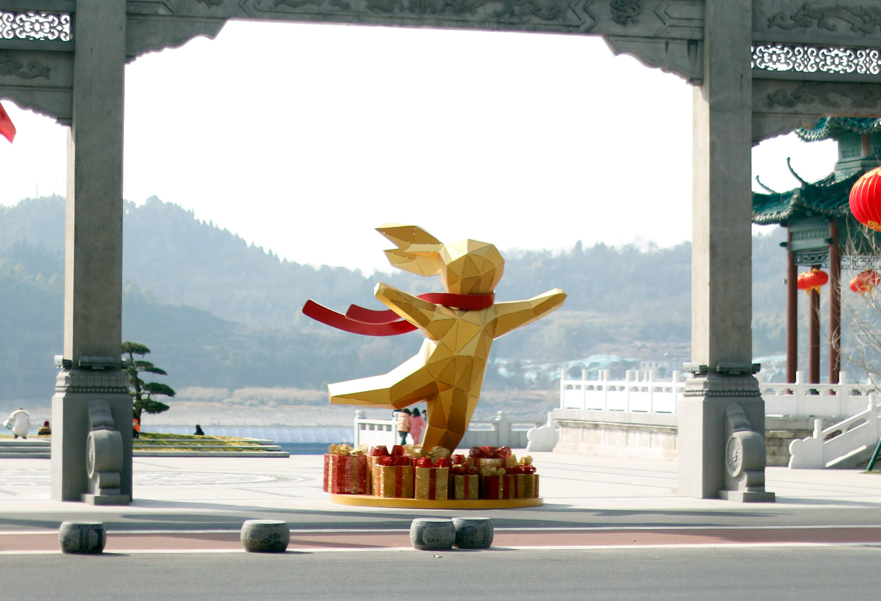 春节兔子 枫叶兔